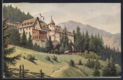 Künstler-AK Landeck, Kuranstalt Obladis