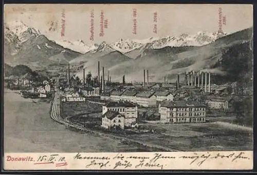 AK Donawitz, Fabriken mit Wildfeld, Linseck und Reichenstein