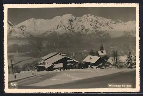 AK Windegg, Ortsansicht im Winter