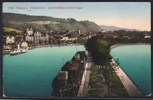 AK Bregenz, Hafenmole und Drahtschmidt-Anlagen