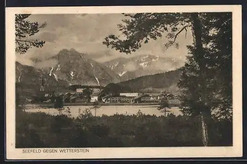 AK Seefeld /Tirol, Gesamtansicht gegen den Wetterstein