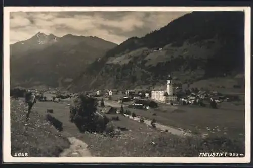 AK Neustift, Teilansicht mit Bergen