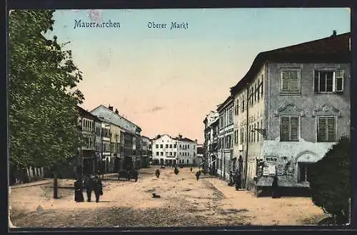 AK Mauerkirchen, Ansicht am Oberen Markt