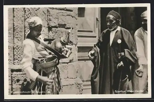 AK Egyptian Water-Carrier, arabischer Wasserhändler