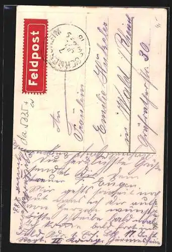 AK Wappen des Zweibundes an einem Schwert