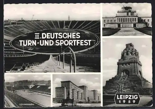 AK Leipzig, III. Deutsches Turn- und Sportfest, 1959, Stadion, Flughafen