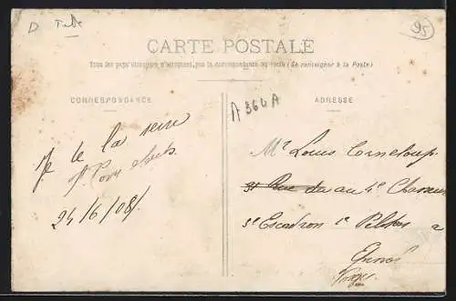 AK Saint-Ouen-l`Aumône, Rue Basse-Aumône animée avec passants et commerces