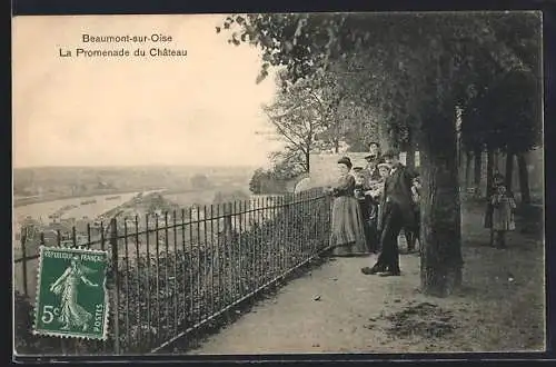 AK Beaumont-sur-Oise, La Promenade du Château