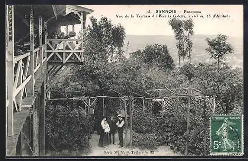 AK Sannois, Vue de la Terrasse du Père la Galette à 163 m d`altitude