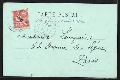 Mondschein-AK Montmorency, La Croix-Blanche dans la Forêt de Montmorency