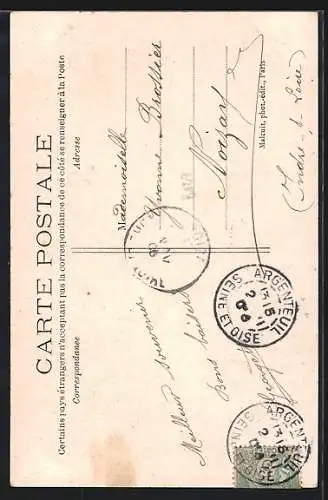 AK Argenteuil, Une Pensée d`Argenteuil avec vues de lieux emblématiques