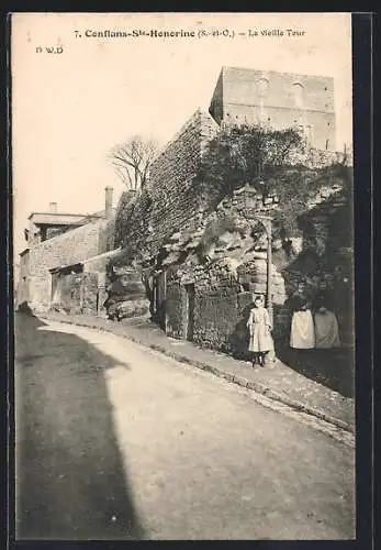 AK Conflans-Sainte-Honorine, La Vieille Tour et ses environs historiques