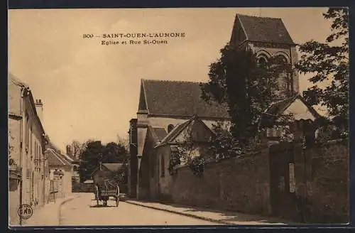 AK Saint-Ouen-l`Aumône, Église et Rue St-Ouen