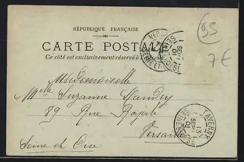 AK Saint-Leu-Taverny, Place de la Mairie avec bâtiment administratif élégant