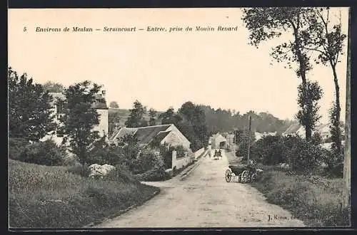AK Seraincourt, Entrée prise du Moulin Renard