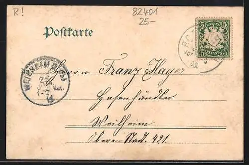 AK Rottenbuch / Obb., Kloster i.J. 1803