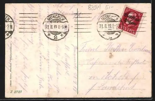 AK Pullach, Menschenansammlung im Bürgerbräuterrassen