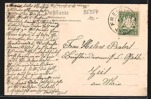 AK Freising, Partie beim neuen Kriegerdenkmal