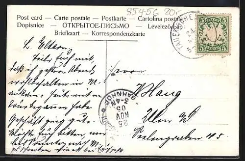 AK Wartenberg / Obb., Rocklfing, Panorama mit Kirche, Bad Wartenberg