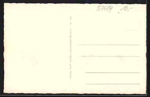 AK Wahlrod, Kirche, Gemischtwarenhaus Reusch und Ortsansicht