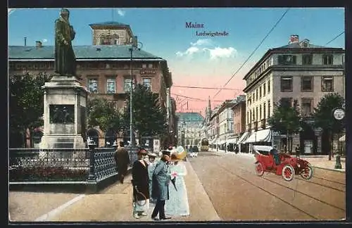 AK Mainz, Blick in die Ludwigstrasse