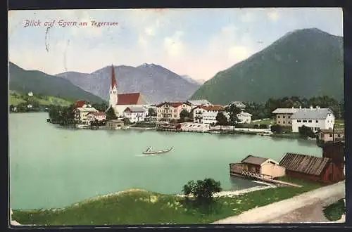 AK Egern, Blick über den Tegernsee