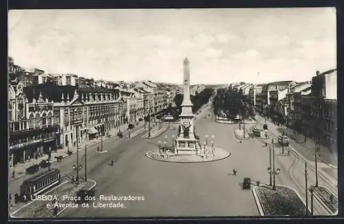 AK Lisboa, Praca dos Restauradores, Avenida da Liberdade e Tramway