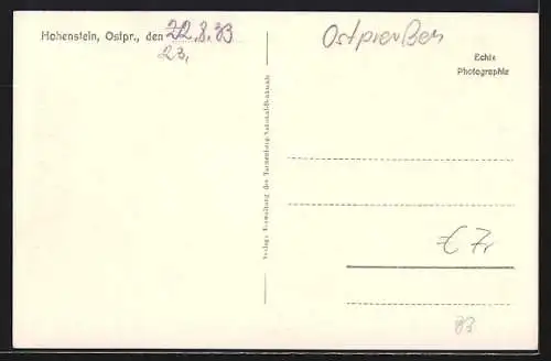 AK Hohenstein, Tannenberg-Nationaldenkmal, Gesamtansicht