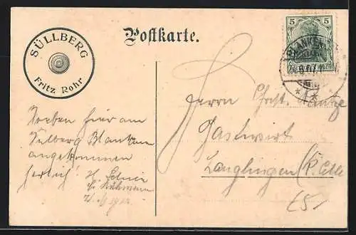 AK Blankenese b. Hamburg, Süllberg mit Dampfern