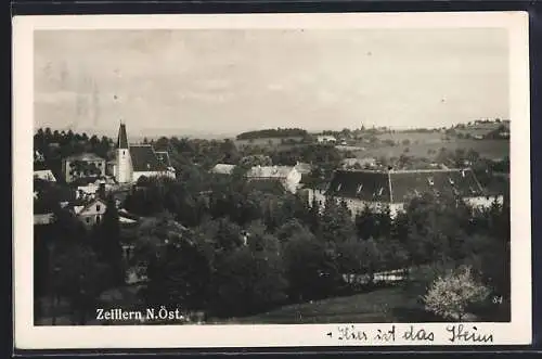 AK Zeillern, Teilansicht mit Kirche