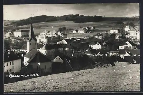 AK Gallspach, Ortspartie mit Kirche