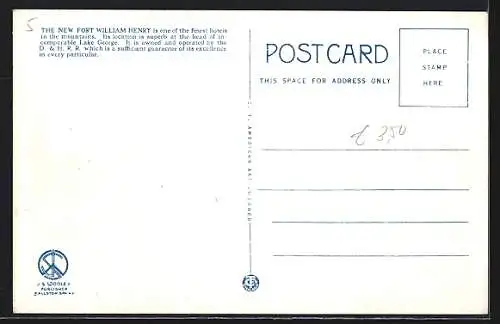 AK On Lake George, NY, Fort WM. Henry Hotel