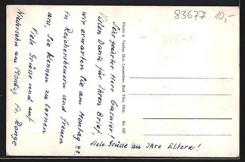 AK Reichersbeuern / Obbay., Ortsansicht und Strassenpartie