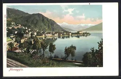 AK Menaggio, Ortsansicht mit Uferpartie