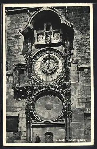 AK Prag / Praha, Altstädter Rathaus-Uhr