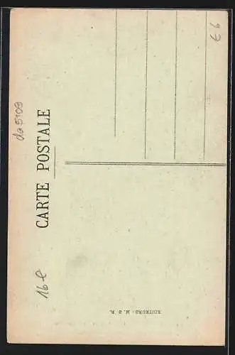 AK Salonique, Eglise St-Démètre, Strasse mit der Kirche St. Démètre