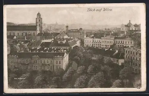 AK Wilna, Teilansicht mit Kirche