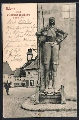 AK Belgern, Roland am Rathaus zu Belgern
