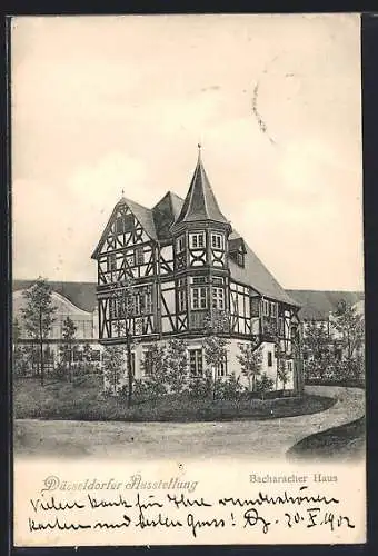AK Düsseldorf, Ausstellung, Bacharacher Haus