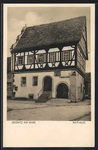 AK Segnitz am Main, Partie am Rathaus