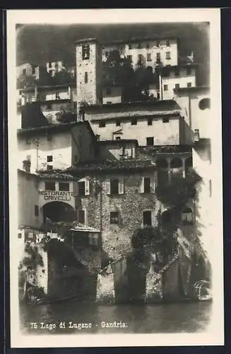 AK Gandria, Teilansicht mit Ristorante Crivelli und Luganersee