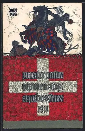 Künstler-AK Basel, St. Jakobsfeier 1911