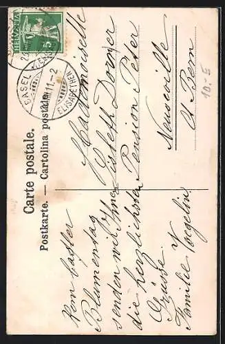 Künstler-AK Basel, St. Jakobsfeier 1911