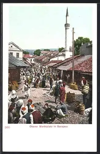 AK Sarajewo, Reges Leben am Oberen Marktplatz