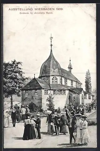 AK Wiesbaden, Ausstellung Wiesbaden 1909, Gebäude für christliche Kunst