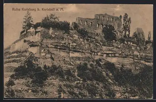 AK Karlstadt / Main, Ruine Karlsburg