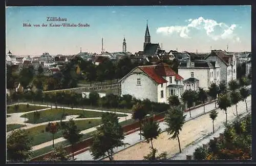 AK Züllichau, Blick von der Kaiser-Wilhelm-Strasse