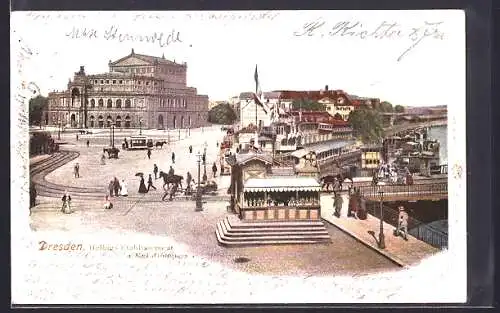 AK Dresden, Helbigs Etablissement und Kgl. Hofoper