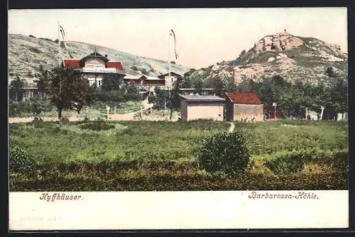 AK Kyffhäuser / Kaiser Wilhelm Denkmal, Gasthaus Barbarossa-Höhle