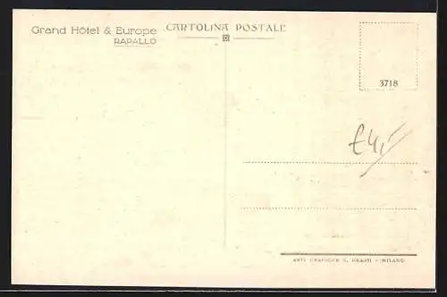 AK Rapallo, Grand Hotel & Europe, Segelschiffe